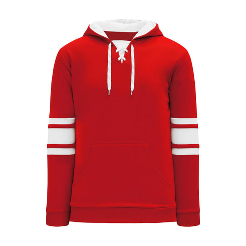 A1845-208 Red/White Blank Hoodie Sweatshirt