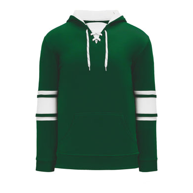 A1845-260 Dark Green/White Blank Hoodie Sweatshirt
