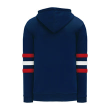 A1845-764 Navy/Red/White Blank Hoodie Sweatshirt