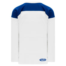 H6100-207 White/Royal Practice Style Blank Hockey Jerseys