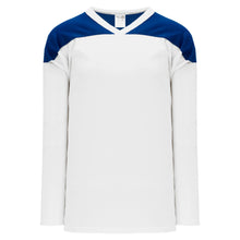 H6100-207 White/Royal Practice Style Blank Hockey Jerseys