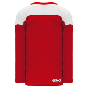 H6100-208 Red/White Practice Style Blank Hockey Jerseys