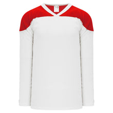 H6100-209 White/Red Practice Style Blank Hockey Jerseys