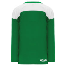 H6100-210 Kelly/White Practice Style Blank Hockey Jerseys
