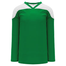 H6100-210 Kelly/White Practice Style Blank Hockey Jerseys