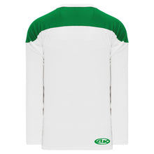 H6100-211 White/Kelly Practice Style Blank Hockey Jerseys