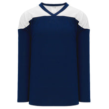 H6100-216 Navy/White Practice Style Blank Hockey Jerseys