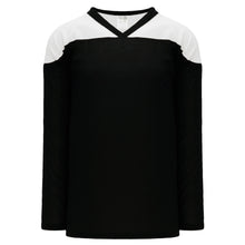 H6100-221 Black/White Practice Style Blank Hockey Jerseys