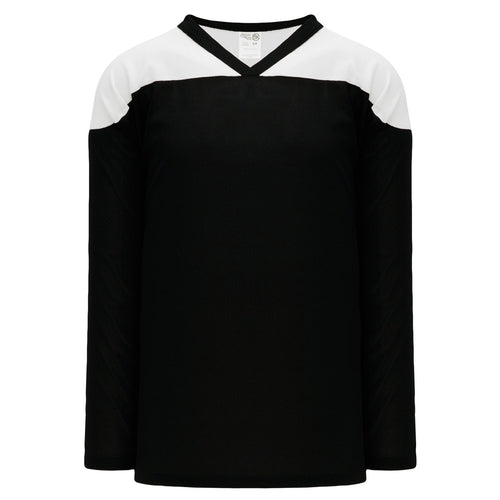 H6100-221 Black/White Practice Style Blank Hockey Jerseys