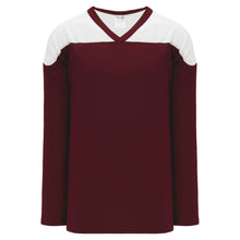 H6100-233 Maroon/White Practice Style Blank Hockey Jerseys