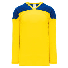 H6100-257 Maize/Royal Practice Style Blank Hockey Jerseys