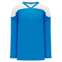 H6100-289 Pro Blue/White Practice Style Blank Hockey Jerseys