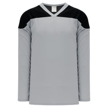 H6100-822 Grey/Black Practice Style Blank Hockey Jerseys