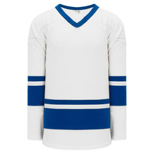 H6400-207 White/Royal League Style Blank Hockey Jerseys