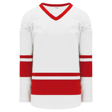 H6400-209 White/Red League Style Blank Hockey Jerseys