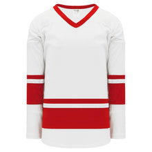 H6400-209 White/Red League Style Blank Hockey Jerseys