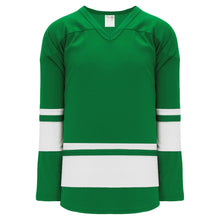 H6400-210 Kelly/White League Style Blank Hockey Jerseys