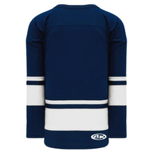 H6400-216 Navy/White League Style Blank Hockey Jerseys