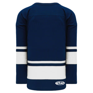 H6400-216 Navy/White League Style Blank Hockey Jerseys