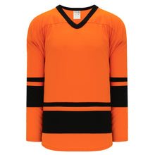 H6400-263 Orange/Black League Style Blank Hockey Jerseys