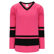 H6400-276 Pink/Black League Style Blank Hockey Jerseys