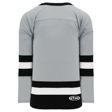 H6500-112 Grey/Black/White League Style Blank Hockey Jerseys