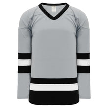 H6500-112 Grey/Black/White League Style Blank Hockey Jerseys