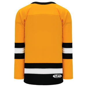 H6500-329 Gold/Black/White League Style Blank Hockey Jerseys