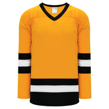 H6500-329 Gold/Black/White League Style Blank Hockey Jerseys