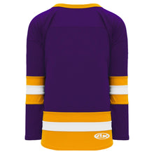 H6500-441 Purple/Gold/White League Style Blank Hockey Jerseys
