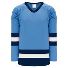 H6500-475 Sky/Navy/White League Style Blank Hockey Jerseys