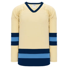 H6500-545 Sand/Navy/Sky League Style Blank Hockey Jerseys