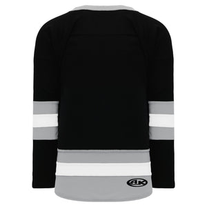 H6500-918 Black/Grey/White League Style Blank Hockey Jerseys