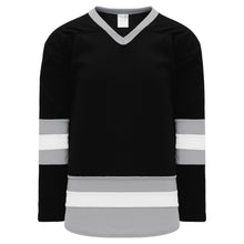 H6500-918 Black/Grey/White League Style Blank Hockey Jerseys