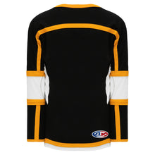 H7000-437 Black/White/Gold League Style Blank Hockey Jerseys