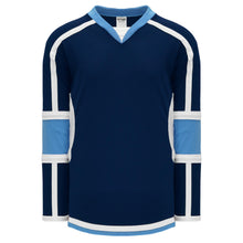 H7000-761 Navy/Sky/White League Style Blank Hockey Jerseys