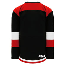 H7400-348 Black/Red/White League Style Blank Hockey Jerseys