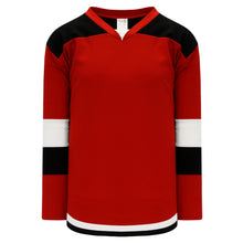 H7400-414 Red/Black/White League Style Blank Hockey Jerseys