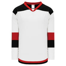 H7400-415 White/Black/Red League Style Blank Hockey Jerseys