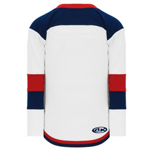 H7400-765 White/Navy/Red League Style Blank Hockey Jerseys