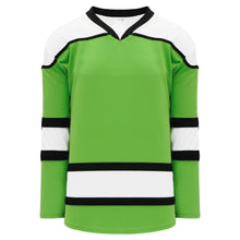 H7500-107 Lime Green/White/Black League Style Blank Hockey Jerseys
