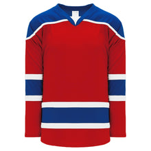 H7500-344 Red/Royal/White League Style Blank Hockey Jerseys