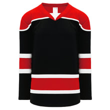 H7500-348 Black/Red/White League Style Blank Hockey Jerseys