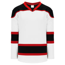 H7500-415 White/Black/Red League Style Blank Hockey Jerseys