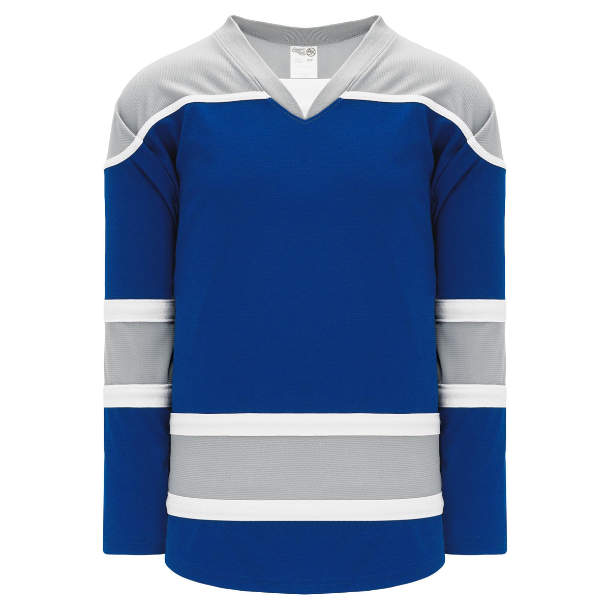 H7500446 Royal/Grey/White League Style Blank Hockey Jerseys