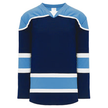 H7500-761 Navy/Sky/White League Style Blank Hockey Jerseys