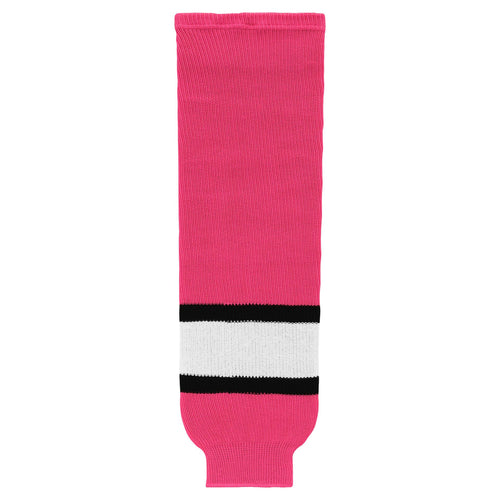 HS630-272 Pink/White/Black Hockey Socks
