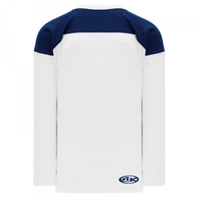 H6100-217 White/Navy Blank Practice Jerseys