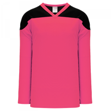 H6100-276 Pink/Black Blank Practice Jerseys