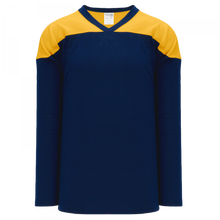 H6100-286 Navy/Tuscan Gold Blank Practice Jerseys